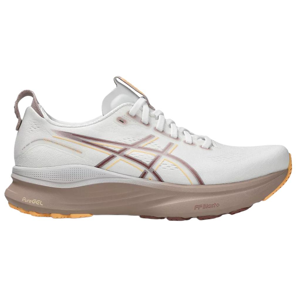 Asics  Gel Kayano 32 Wide White Taupe Orange Glow Women Sneakers 1012B839-101