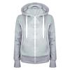 Felpa Casual Calda Cotone Tinta Unita Manica Lunga Felpa con Cappuccio da Donna
