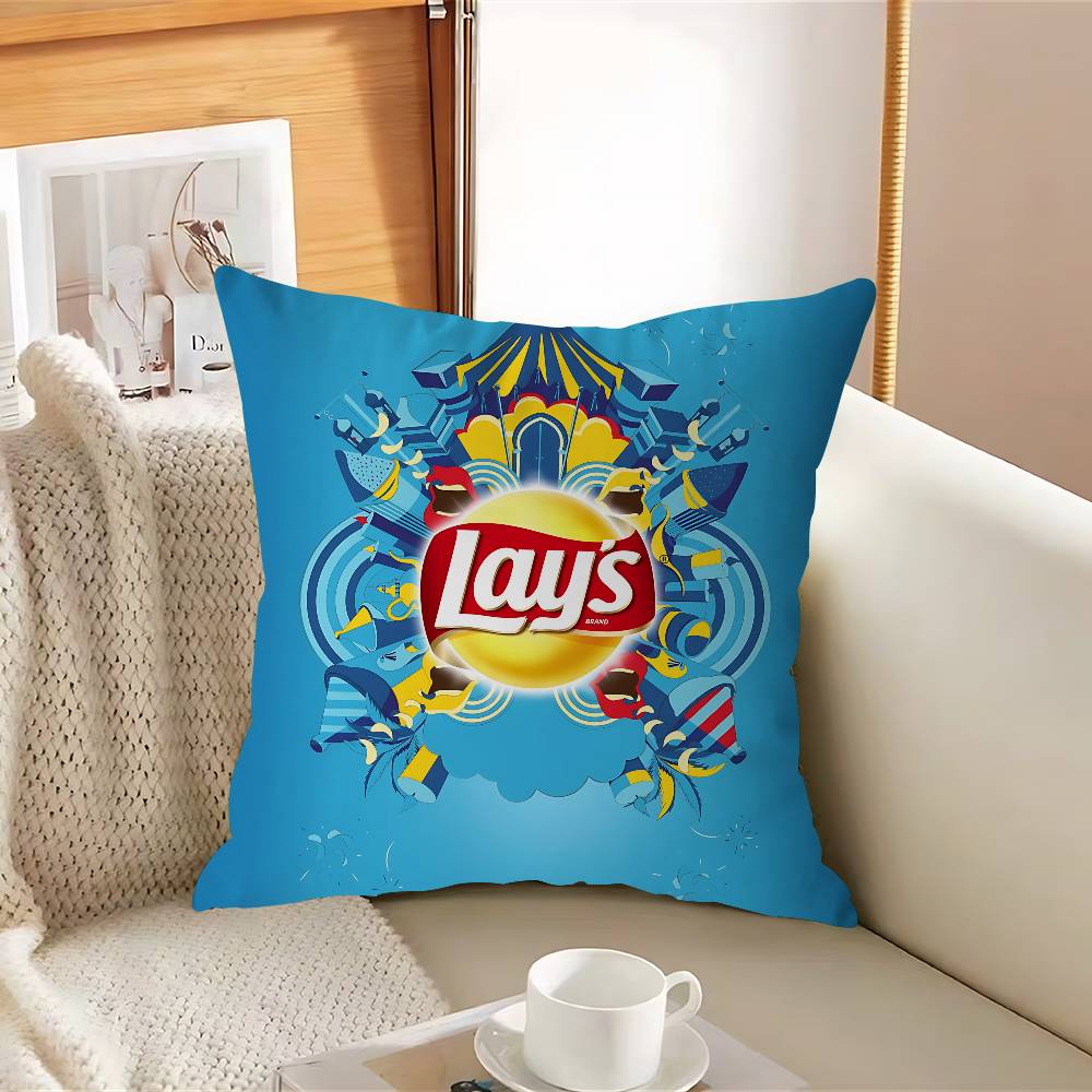

L-lays Аниме Логотип Подушка Подарок Украшение для дома и офиса Спальня Диван Автомобиль Наволочка Чехол 45x45 12x12Inch