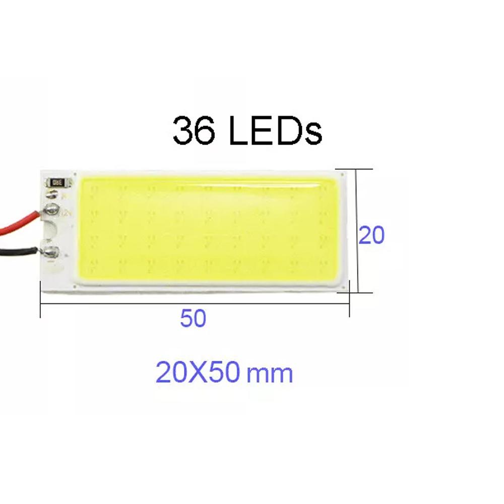COB Panel Light With Resistance 16/24/36/48LEDs Decorative Automotive Lights Lamps White Roof Cool Blue Cars Ice Car 12V For Kit