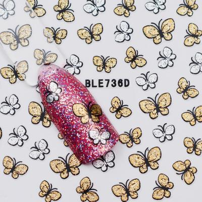 3D Butterfly Nail Art Shinning Glitter Stickers DIY příslušenství