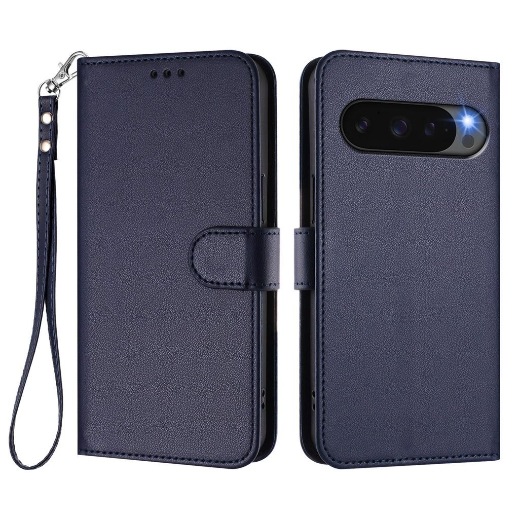 For Google Pixel 10 Pro/Google Pixel 9/Google Pixel 9 Pro/Google Pixel 10 Leather Case Wallet Stand Phone Cover with Wrist Strap
