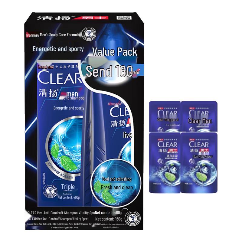 

Clear Men Anti-Dandruff Active Sport Mint Shampoo