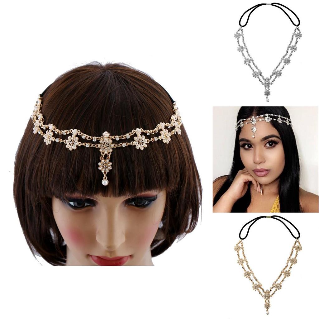 Fashion Simulation Pearl Decoration Flower Design Women Headwear Headband For Weddings And Gifts