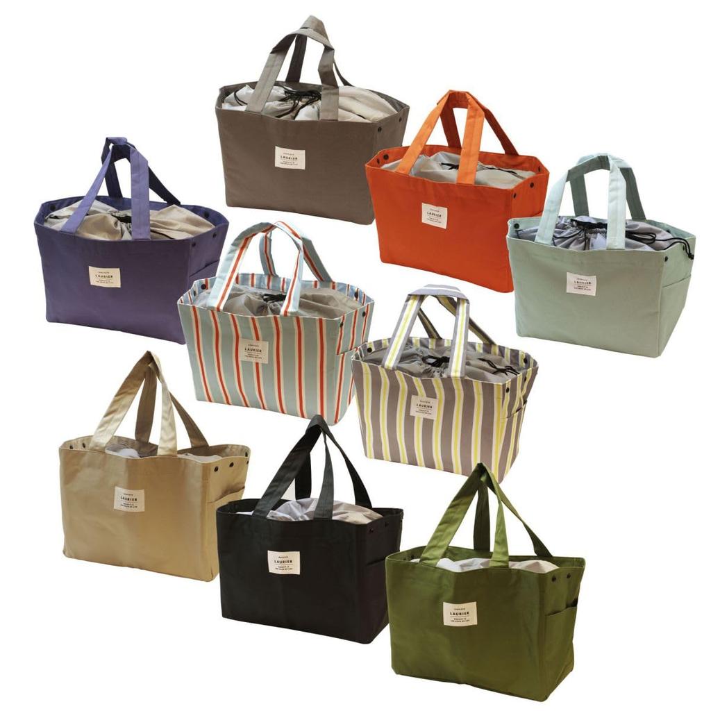 El Commune LAURIER Cooler Shopping Bag Shopping Basket Size (Black) - (CLB-208)