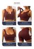 Europäisch-Amerikanisches Nahtloses Schnelltrocknendes Yoga-Westen- & High-Waist-Shorts-Set für Damen