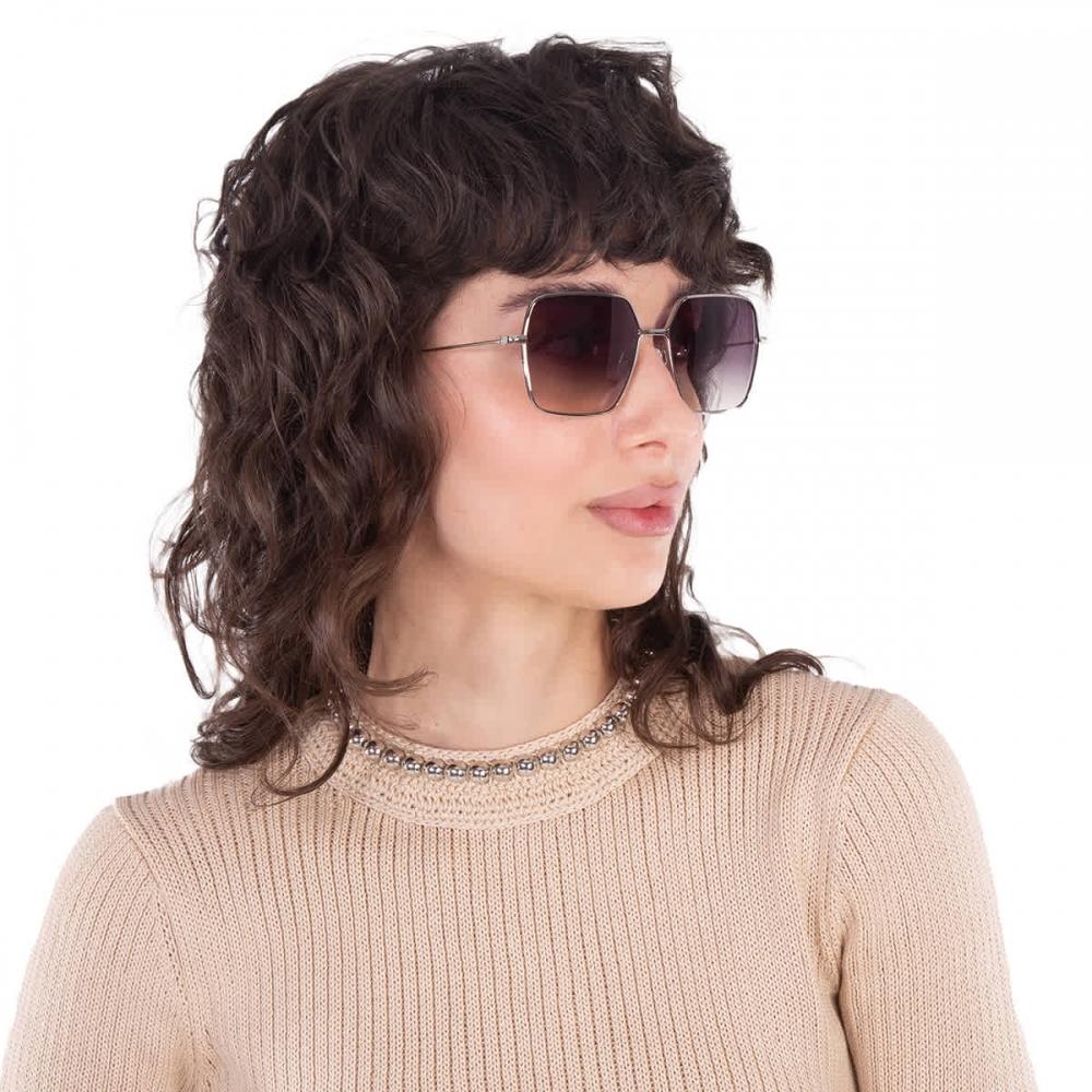 Garrett Leight Meadow Sun Waning Moon Gradient Square Ladies Sunglasses 4067 Sv Bar Wmng 56 Multi