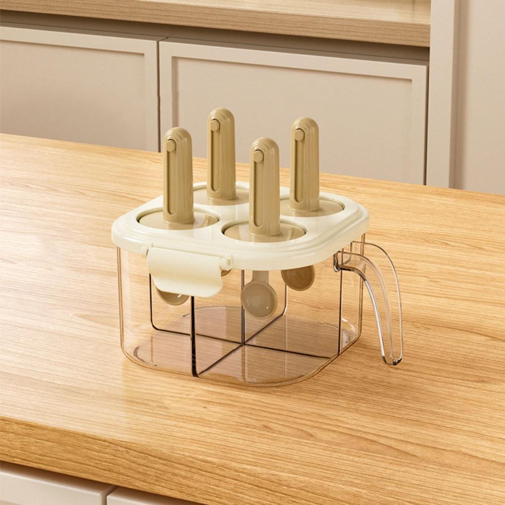 

Влагозащищенный диспенсер для специй 4-в-1, 4 отсека, прозрачная емкость для приправ, для улицы