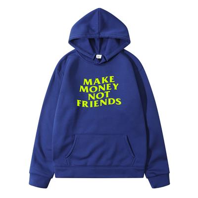 Make Money No Friends Sweatshirts for Men Clothing Men's Sweat-shirt Y2k Autumn Pure Cotton Clothing Harajuku Hoodies