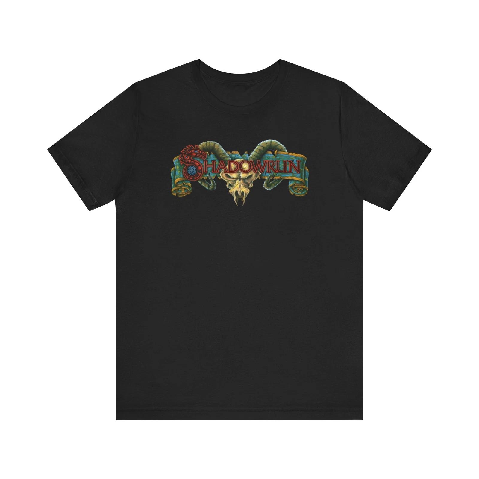 Shadowrun SNES Retro Style Cover Art Logo Video Game Pixel Art Unisex 100% Cotton T-shirt Mens Womens Tees Top S