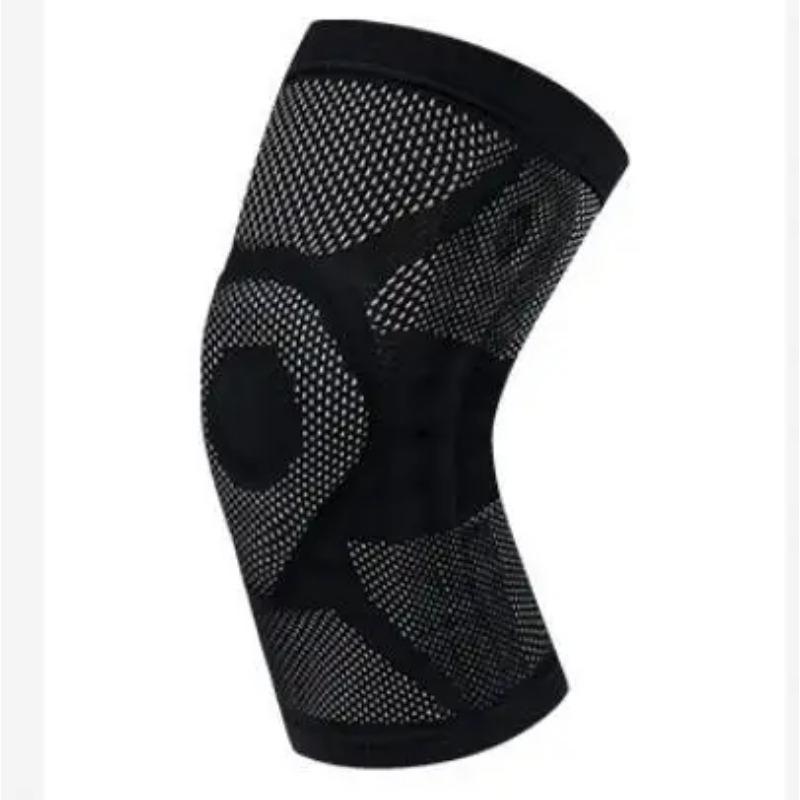 

1 шт. наколенник компрессионный рукав накладка стабилизатор надколенника протектор силиконовый гель пружинная поддержка наколенник для мужчин женщин L чёрный