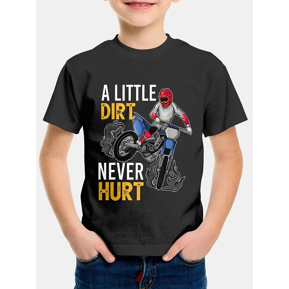 Summer Children's Clothing Motorcycle Children's T-shirt 3D Printed Short Sleeve Boys and Girls Loose Top Street Wear