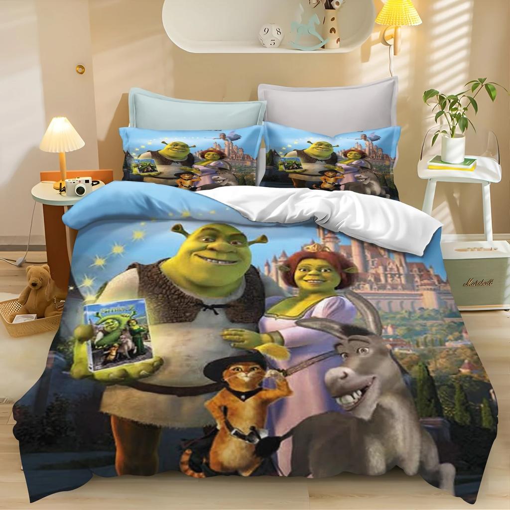 3D Printed Monster Shreks Bedding Set Monster Shreks Duvet Cover Double Twin Full Queen King Adult Kids Bedclothes Quilt Cover