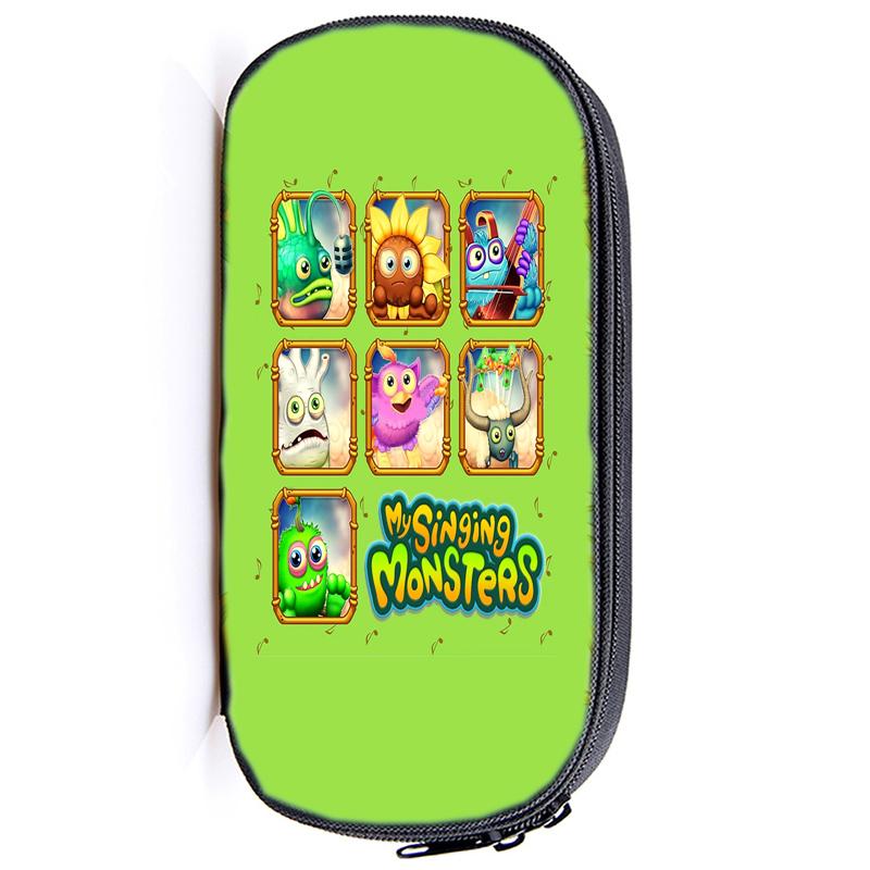 My Singing Monsters Federmäppchen, praktische Aufbewahrungstasche, Horror-Spiel, Schule, Stifttasche, Box für Studenten, Büro, Schreibwaren