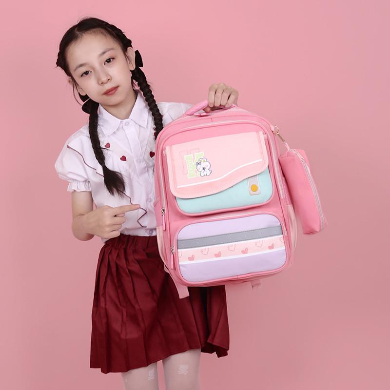 Adorable Girl's School Backpack For Primary Students With Trendy Color Combinations