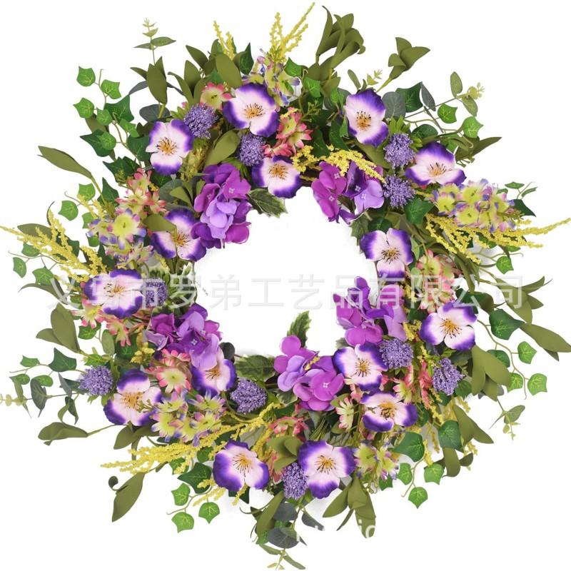 Artificial Flower Wreath Easter Valentines Day Hotel Restaurant Door Decorations
