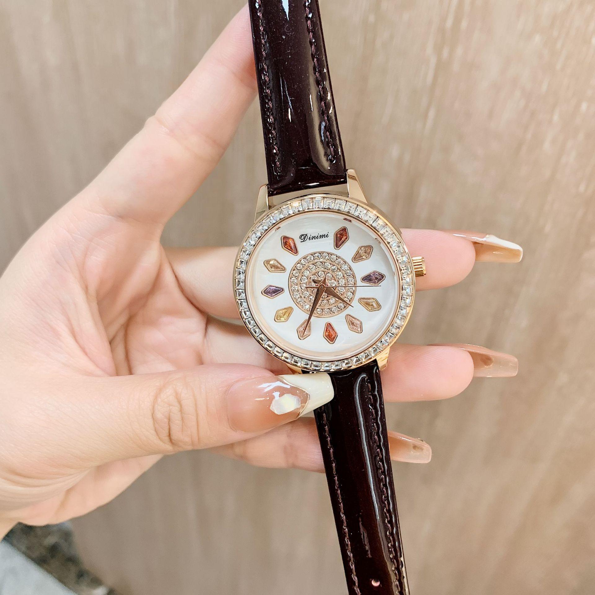 

Модные, простые, легкие, роскошные, красочные британские часы с бриллиантами, женские часы со стразами, повседневные поясные часы Niche