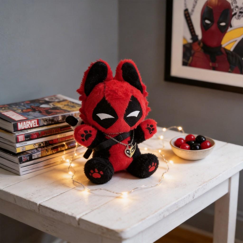 Pluszowa Lalka Deadpool 30cm Miękka Postać z Kreskówki Pluszowa Zabawka Dla Nastolatków i Dzieci