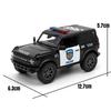 Model autíčka 1/34 2022 Ford Bronco Policejní SUV Sportovní Odlévaný Miniaturní Vozidlo Kolekce Dárek pro Děti Chlapce Dítě