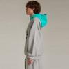 Fear of God Essentials SS24 Nylon Fleece Hoodie 'Dark Heather Oatmeal Mint Leaf' Men's 202SP244312F
