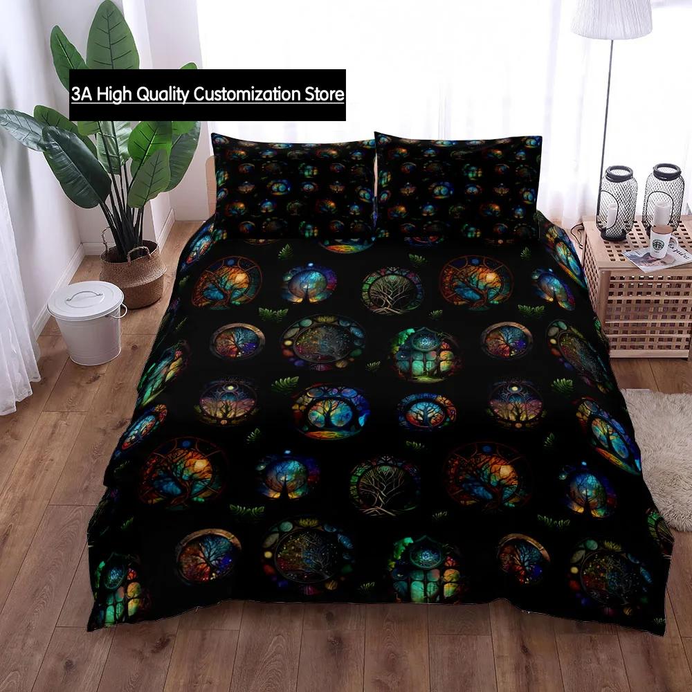 Yggdrasil Tree Of Life Duvet Cover Set King Queen Double Twin Single Bed Linen Set Quilt Cover