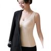 MiiOW Women's Thermal Vest with Chest Pad, Camisole, No Bra Needed, Wool and Silk Blend, Body Shaping Base Shirt, Nude Color, 2XL
