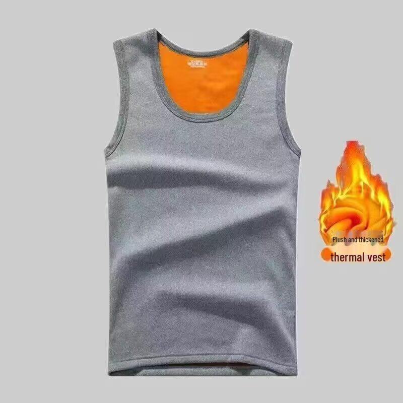 

Комплект термобелья Gold Velvet: Двухслойный, утепленный, утепленный костюм для мужчин, женщин, пар и пожилых людей — идеальный вариант для осени. J09 vest one piece, XXL светло-серый