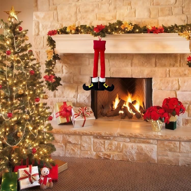 Easy Installation Elf Santa Leg Car Trunk Clip Decoration Christmas Ornament Holiday Party Decoration