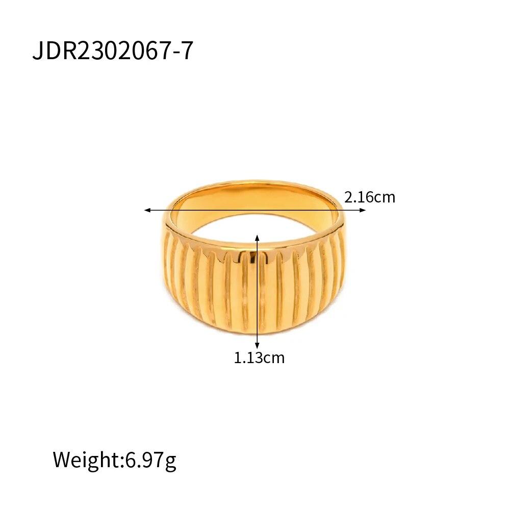 

Youthway модное кольцо из нержавеющей стали с геометрическим рисунком позолоченное водонепроницаемое модное ювелирное изделие унисекс 2023 НОВИНКА 8