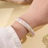 Vintage Enameled Bracelets For Women Flower Gold Color Cloisonne Bangles Elegant Women'S Jewelry Gifts