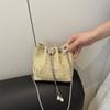 2025 Summer New Fashion Woven Portable Shoulder Crossbody Bucket Bag Women's Bag Supports a Large Number of Foreign Women's Bags