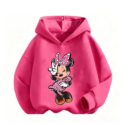 Moletom Kawaii de Rato Minnieee para Crianças Meninas Top Moda de Férias Viagem Roupas Infantis Meninas Pequenas