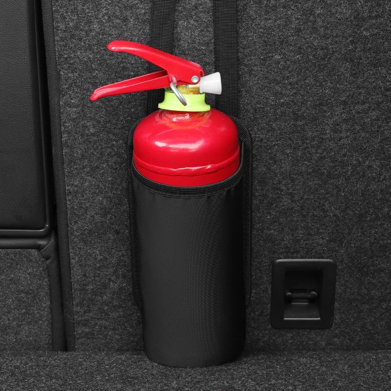 New Car Fire Extinguisher Fixed Storage Bag Auto Trunk Seat Back Pocket Car Interior Water Cup Hanging Bag Organizer Accessories