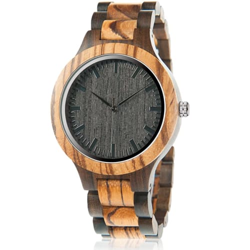 

BOBO BIRD Men s Zebrawood Watch, Analog Quartz Movement, Lightweight, Handmade Wooden Sport Casual Watch, Stylish