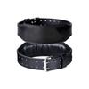 AZLIV AZ7 Training Belt [Fits Waist Sizes 53-110cm] Strength Training Belt, MF Leather, Durable, Lightweight, and Soft (Black X Solid, Size XL)