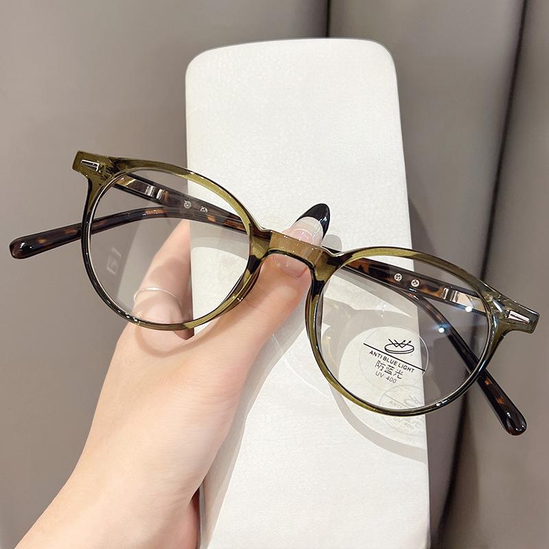 TR90 Cold Tea Pigment Yan Advanced Anti-blue Glasses Ms. Online Celebrity Can Be Equipped with Myopia Frames.