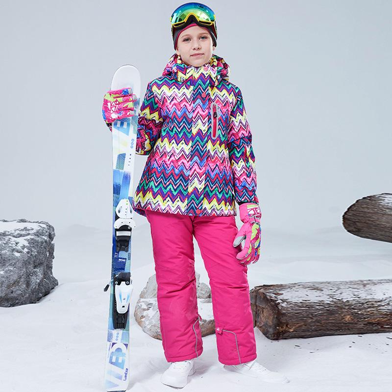 

Kids Ski Suit Set: Insulated Double-board Jacket & Pants for Boys and Girls Size 12