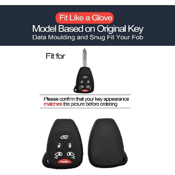 2 Peças Compatível com Chrysler Voyager Town & Country Dodge Caravan Grand Caravan Capa Protetora para Chaveiro Chaveiro Protetor Porta-Controle Remoto Keyless
