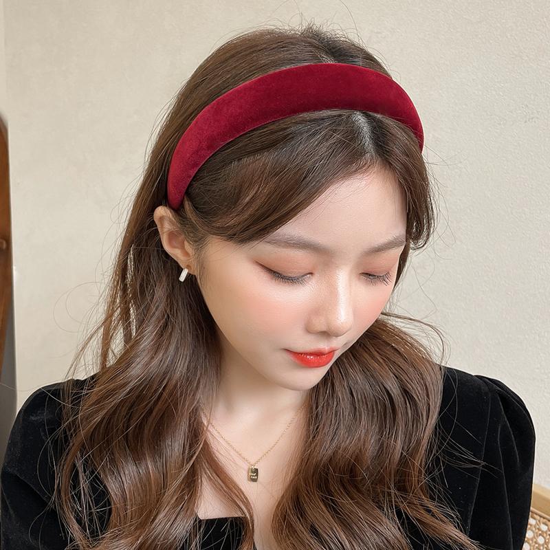Winter Thick Headbands for Women Velvet Sponge Hairband Girls Wide Hair Bezel  Elasticity Padded Headwear Hair Accessories