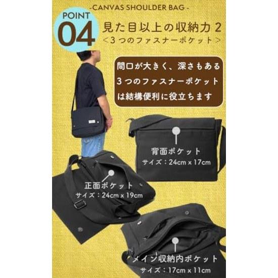 MELLOW NOTES shoulder bag mens messenger YKK diagonal carry canvas A4 simple casual popular