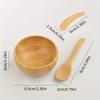 Mini-Größe Bambus DIY Gesichtsmasken-Mischschale mit Löffel Aromatherapie-Schalen-Set Massageöl Gesichtspflege Make-up Werkzeugsets Zubehör