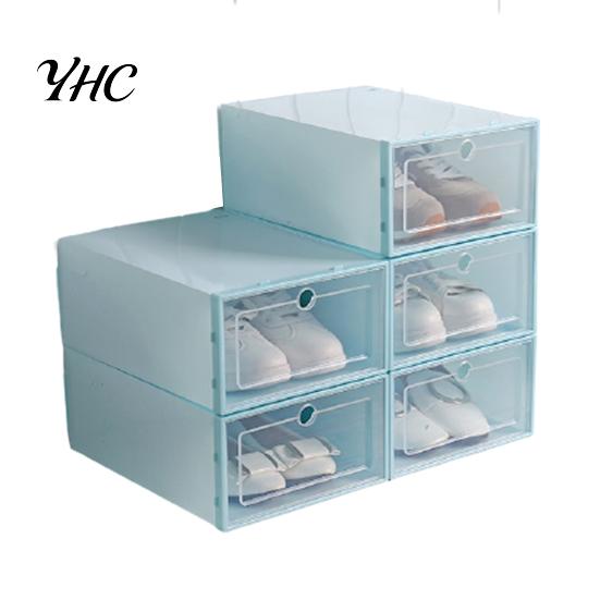 Transparent Stackable Dustproof Flip Type Shoes Storage Container Home Decor