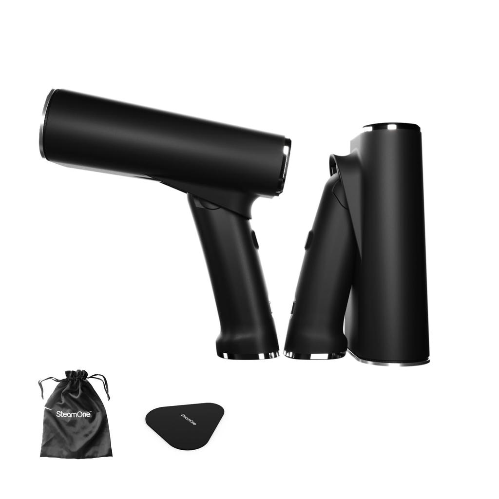 SteamOne Stiratrice a Vapore Pieghevole 24g Secondi Taglia Funzione di Arresto JPFD130B Pieghevole/Vapore Potente/15 Avviamenti/2 Serbatoi/Ceramica/Sicurezza