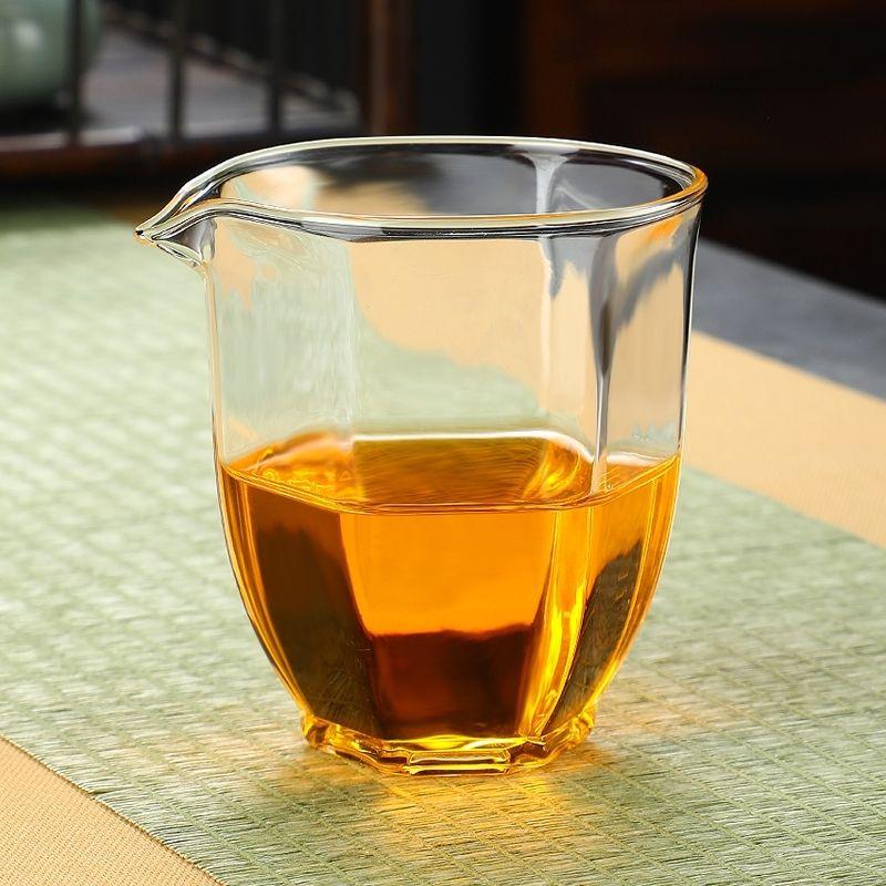 High Borosilicate Glass Tea Cup Set with Tea Filter, Japanese Style, Thickened Transparent Kung Fu Tea Set Accessories 250ML