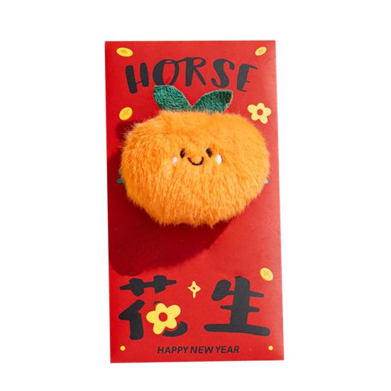 2026 Fluffy Plush Red Envelope for Chinese New Year Horse Pattern Zodiac Money Pockets Cartoon