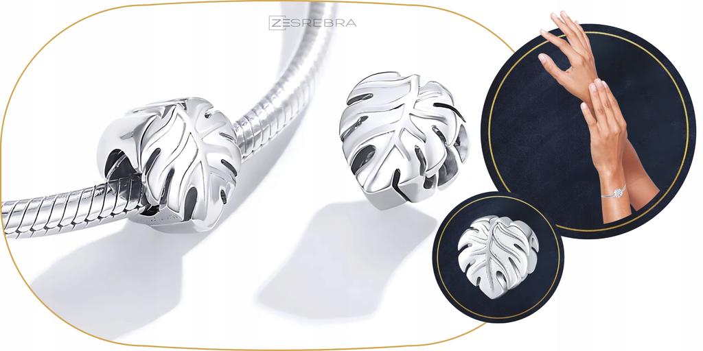 Monstera Leaf Charms 925 Bead Monstera Leaf Charms 925