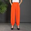 Women's Summer New High Waist Elastic Wide Leg Pants Fashionable Solid Pockets Soft Mosquito Proof Loose Versatile Lantern Pants