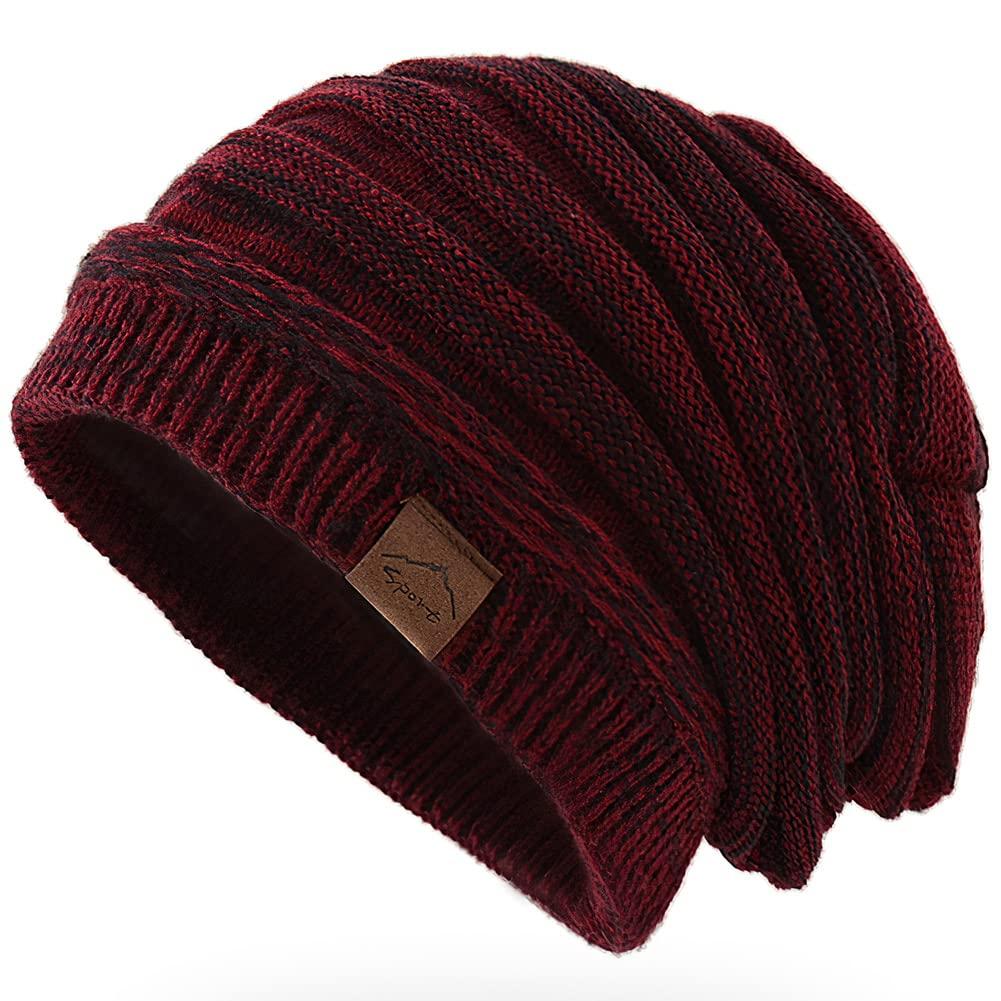 

Andeor Knit Cap for Winter Fluffy Fleece Enhanced Flattering Large Sizes Solid Perfect for and Outdoor Activities Men s Warmth, Lining, Warmth,