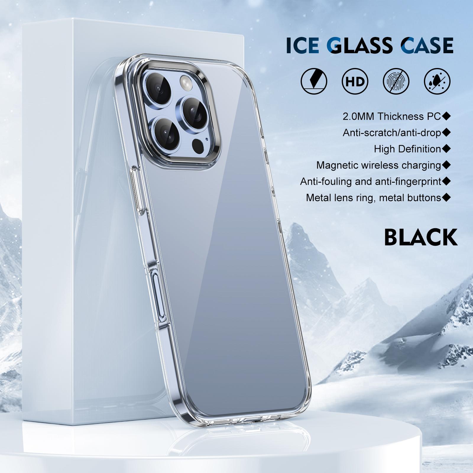 

Прозрачный чехол для ПК для iPhone 16 15 14 Plus 13 Pro Max 12 Pro Max Прозрачный чехол для телефона iPhone 15 Pro Max чёрный