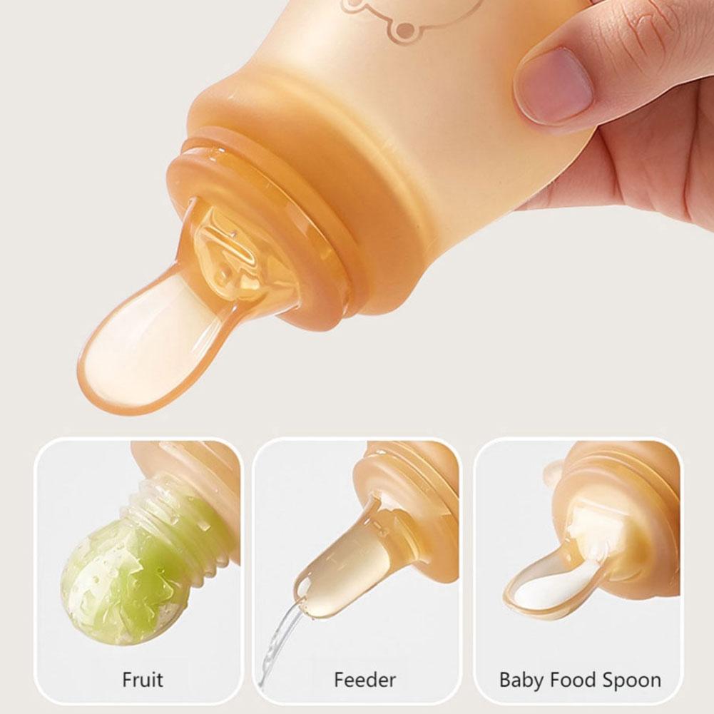 Silicone Baby Rice Paste Squeeze Feeding Bottle Spoon Infant Food Supplement Feeder Rice Cereal Bottle Milk Bottle Baby Feeding Tool